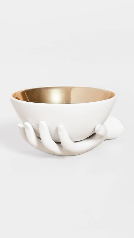 Jonathan Adler Eve Accent Bowl One Size Gold/White - Image 2 of 4