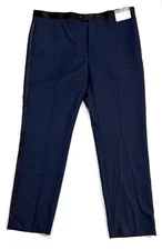 Pronto Uomo Platinum Modern Fit Suit Separates Tuxedo Pants 42Lx32W Wool Blend