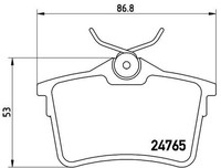 Bremsbelagsatz, Scheibenbremse P 61 084 Brembo FüR Peugeot CitroËN