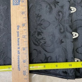 Womens Black Floral textured Corset with Hooks  and Lace Up Size 7XL Cincher