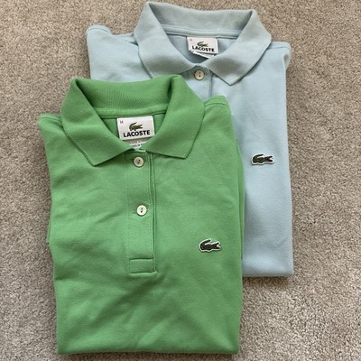 Lacoste dress shirt Lot girls size 14 2 dresses green blue pique