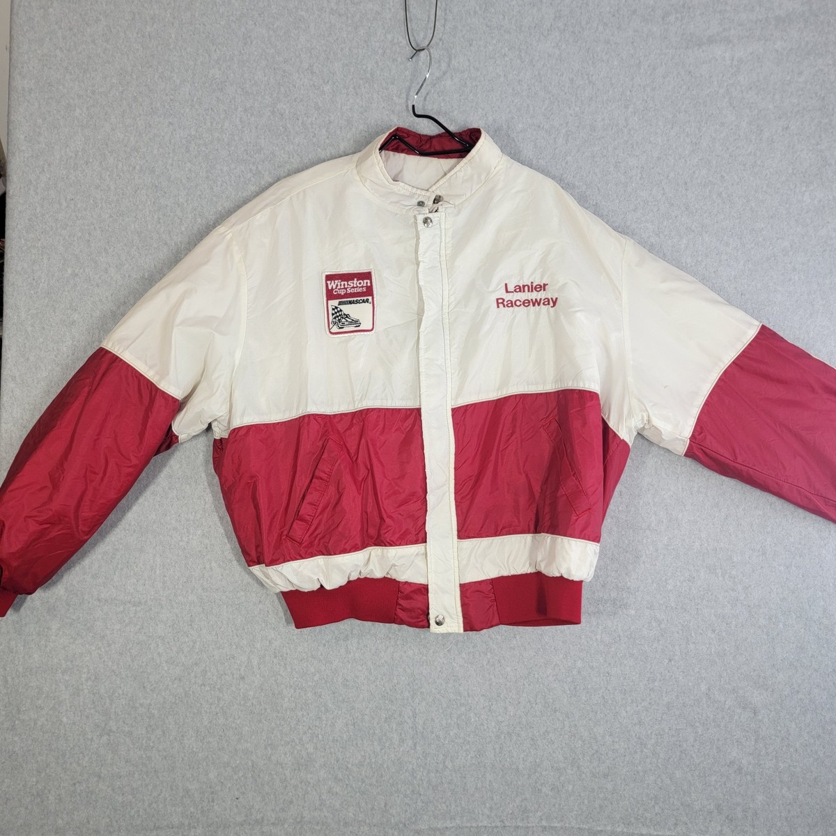 Vintage Winston Cup Series Nascar Lanier Racway AE .lg Zip Up