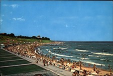 Beach Eforie Sud Romania vintage postcard a379