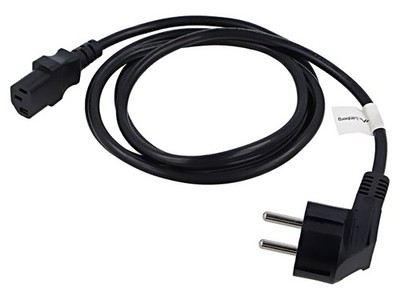CA-C13C-11CC-0018-BK Kabel CEE 7/7 (E/F) abgewinkelter Stecker,IEC C13 weiblich
