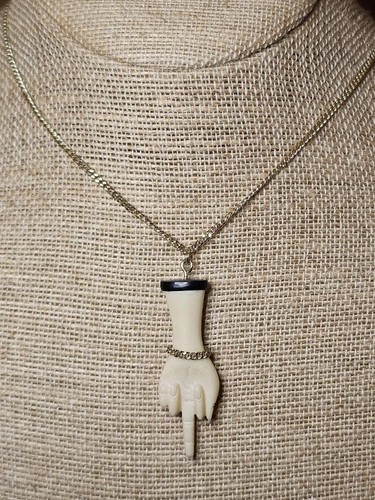 Mark Jacobs LTD Resin "The Middle Finger" Pendant Necklace