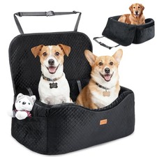 Dog Car Seat for Large Dogs up to 60 lbs or 2 Small with 4" Memory Foam Medium