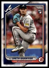 AJ Smith-Shawver 2024 Bowman #63 Braves MLB READ FREE SHIPPING AutographDen