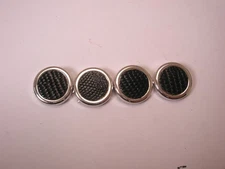 Textured Black & Silver Tone Round Vintage Simple Button Covers Buttons g04