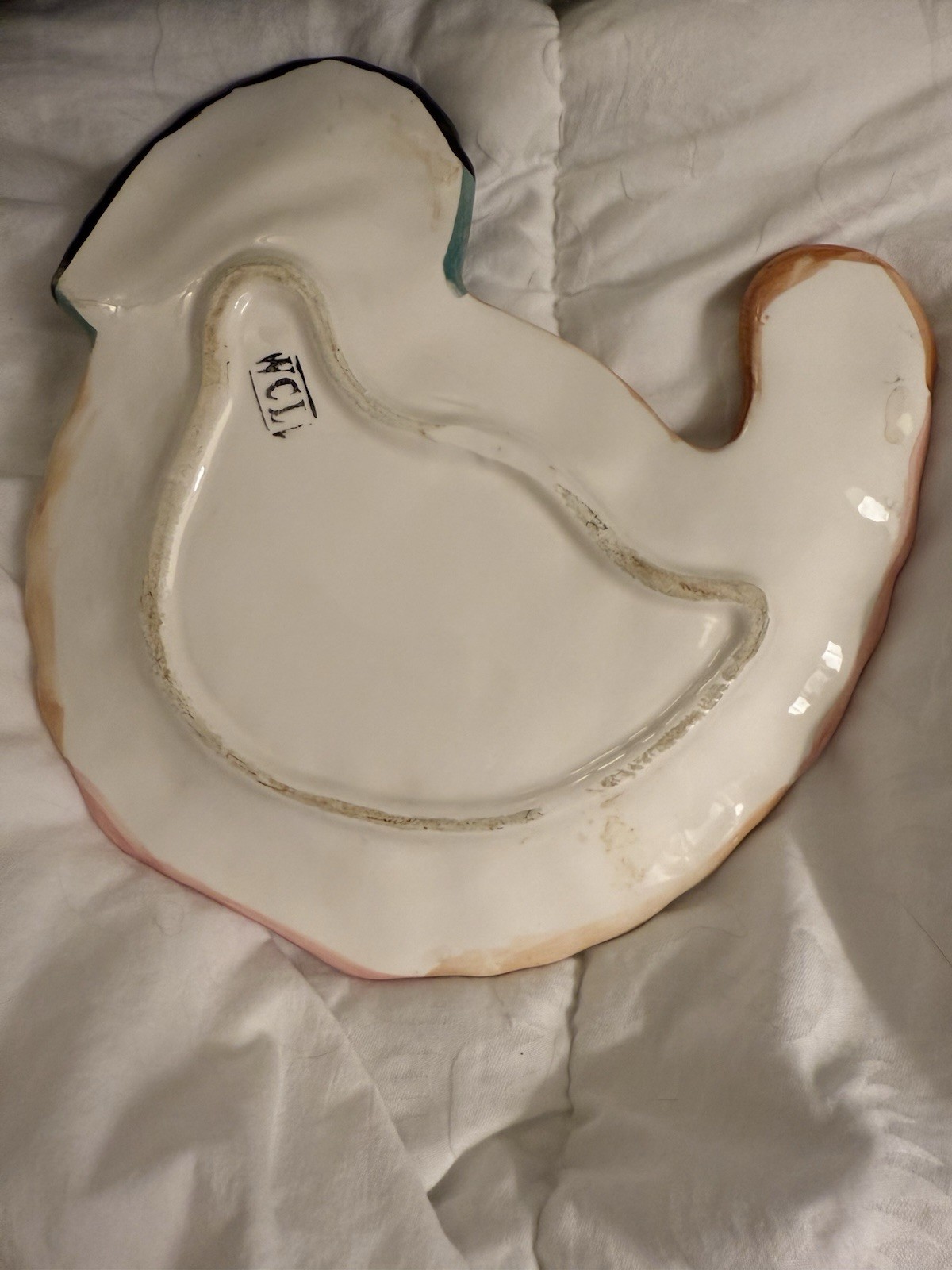 Hand-Painted Turkey Spoon Rest 11” Ceramic Fall Thanksgiving WCL Mark,from  the