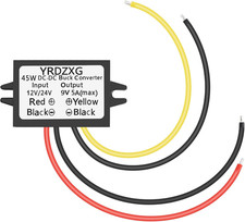 DC-DC 9V Step-Down Adapter 12V 24V to 9V 5A 45W Buck Converter Waterproof Car Mo