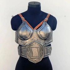 Medieval Knight Steel Lady Armor - Female Knight Cuirass with Belt Armor Corset