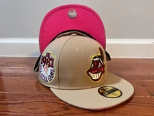 Cleveland Indians Chief Wahoo 1981 All Star Game New Ear 59Fitfy Fitted - Beige