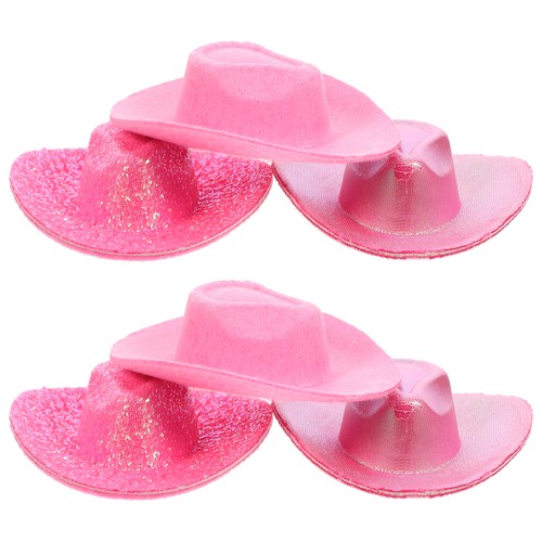 Mini sombrero de vaquero 6 piezas accesorios occidentales para casa de muñecas sombreros pequeños - Imagen 12 de 12