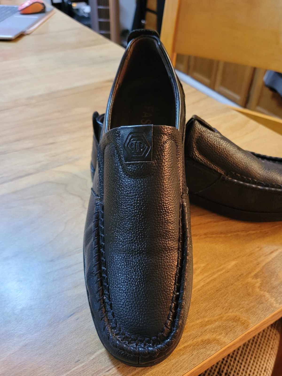 Stylish Black Pebbled Leather Loafer By Phillip P… - image 3