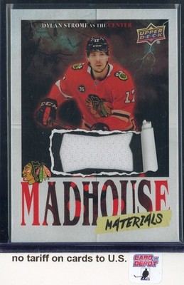 2025-26 UD Chicago Blackhawks Centennial Madhouse Materials #MMDS Dylan Strome