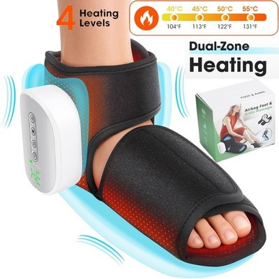 Cordless Foot Massager with Heat Air Compression for  Plantar Fasciitis Swelling