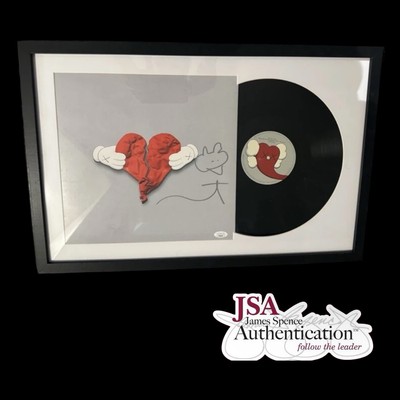 Kanye Westレコード3枚セット Kanye West Signed 808s & Heartbreaks Vinyl JSA COA Bear Sketch