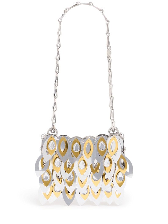 Каплевидная сумка через плечо Rabanne - Nano - Сереброзолото 158390₽