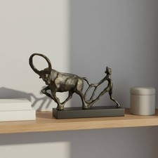 Abstrakte Eisenskulptur abstraktes Design nordische Tierfigur robustes Eisen