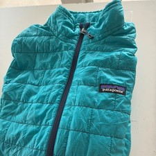 Patagonia Nano Puff Jacket Womens Medium Blue 1/2 Zip Pocket Primaloft 84217