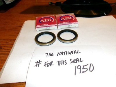 2 (TWO) ABI 1950 OIL SEALS =1.614'' X 2.096'' X .276''~(NATIONAL 1950)