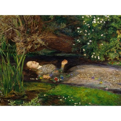 John Everett Millais Ophelia Cropped Extra Large Art Poster