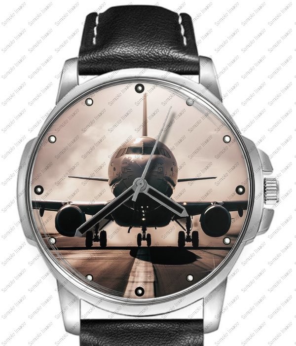 Fahrer Flugzeug Auf Runway Kunst Stilvoll Selten Qualität