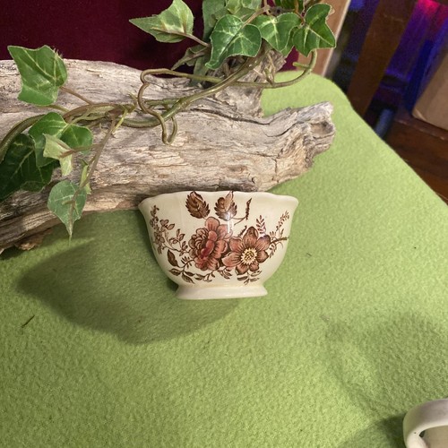 Charlotte Royal Crownford English creamer & sugar bowl, floral brown & pinkish! - Picture 7 of 14