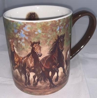 Lang Taking Flight Mug by Chris Cummings, 14 oz, Multicolored Mug Horses