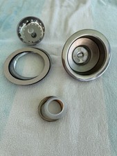 Package of 2, 3- 1/2  Kitchen Sink Basket Strainer Polished Chrome