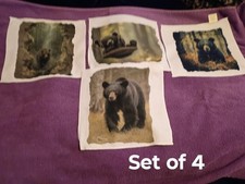 Juego de 4 paños de microfibra Bears, bolsa de cosméticos gratis incluida