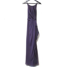 White by Vera Wang Long Maxi Draped Back Cross Dress 0 Purple Women USED