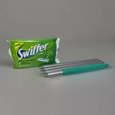 Vintage NOS Procter & Gamble Swiffer Sweeper REPLACEMENT HANDLE and 8 Cloth Pack