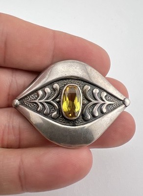 RARE Vintage Soviet 875 Silver Pin Brooch - USSR Star Marked