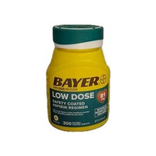 Bayer Aspirin Regimen Low Dose 81 mg Coated Tablets 300ct 2027/06