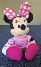 Disney Minnie Mouse Plush Singing Light Up Toy Pink Dress Tested Works