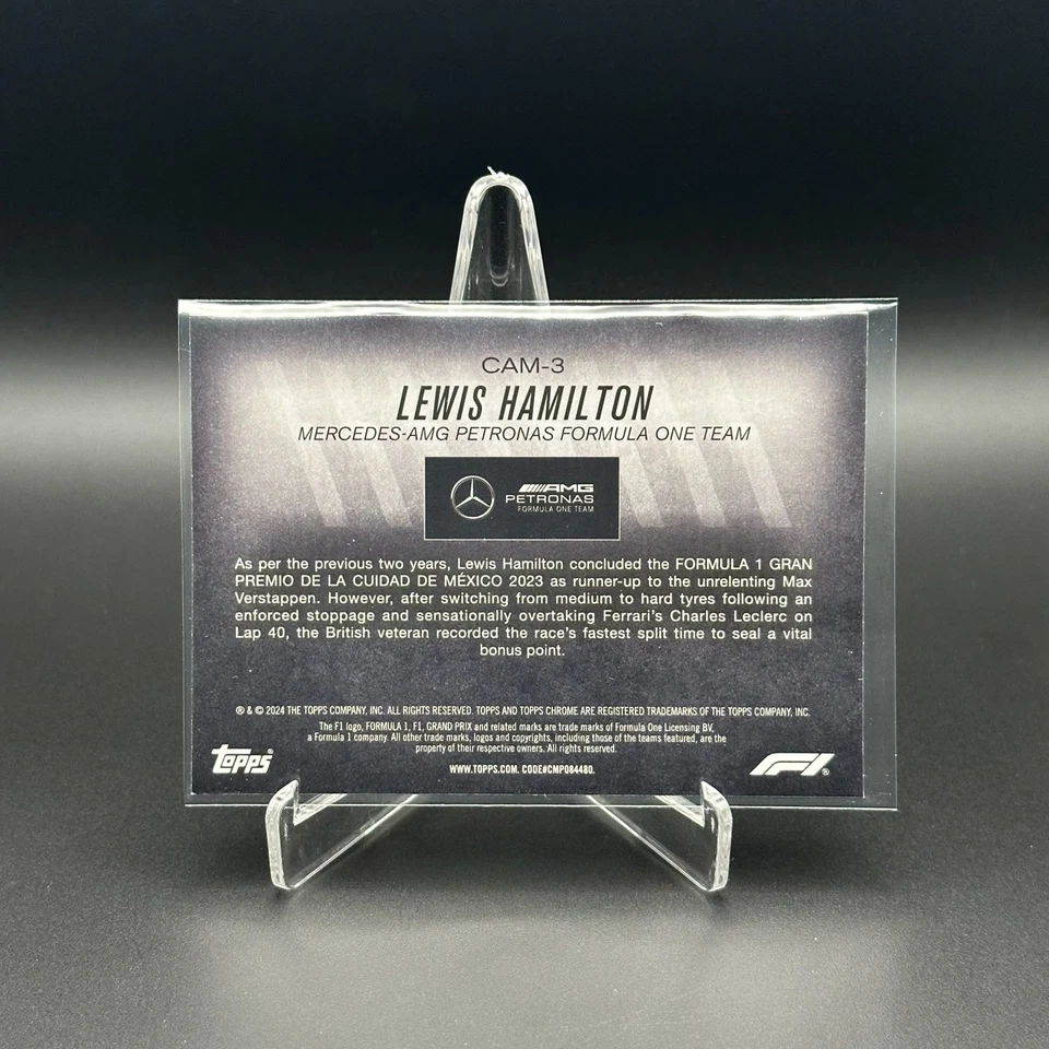 2024 Topps Chrome Formula 1 LEWIS HAMILTON #CAM-3 Camber - Image 2 of 4