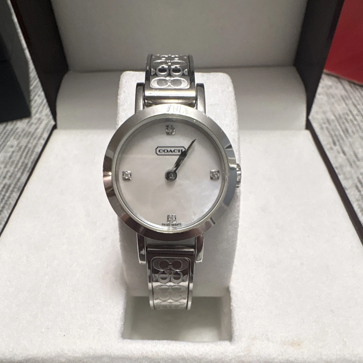 Coach Women’s Stainless Steel Quartz Watch‎ White Dial Date Preowned w/Box Coach “Francaise” (RARE) DETAILS: - White textured dial  main image 4