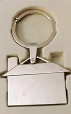 Silver Metal House Shaped Keychain