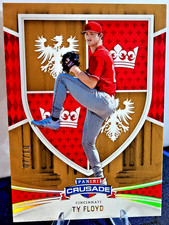 2024 Panini Crusade Ty Floyd #35 Cincinnati Reds Baseball Card Gold Foil /10