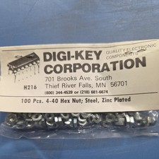 Hex Machine Screw Nuts 4-40 Hex Nut Zinc Plated Steel