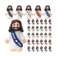 Bememo 50 Pcs Mini Jesus Figures Jesus Loves You Christ Toys Little... Fast Ship