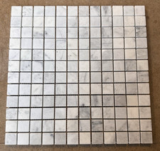 Polished Carrara Cloudy Marble Mosaic Sheets 23x23mm