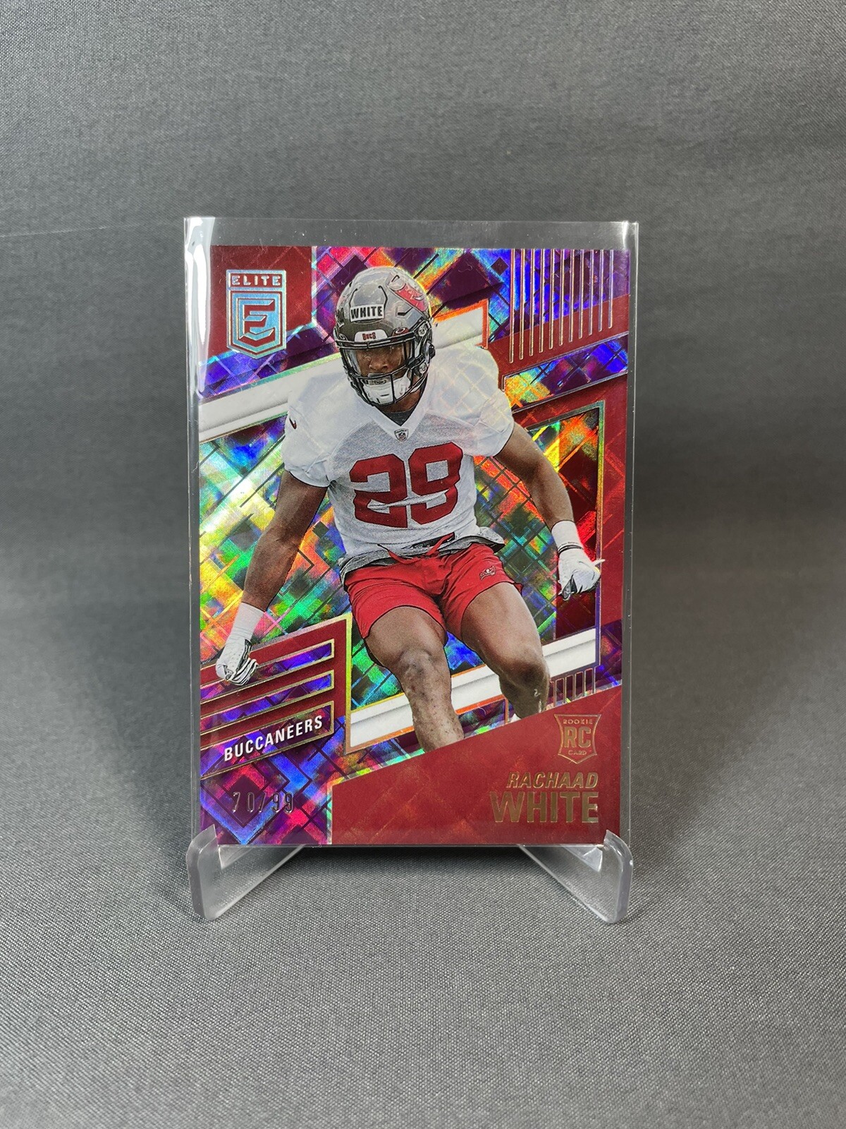 2022 Donruss Elite Rachaad White RC #114 Purple /99 Buccaneers