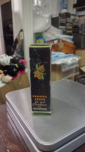 Vintage Grandpa's Wonder Pine Tar Toilet Soap Bar Large Size in Original Box - Picture 2 of 7