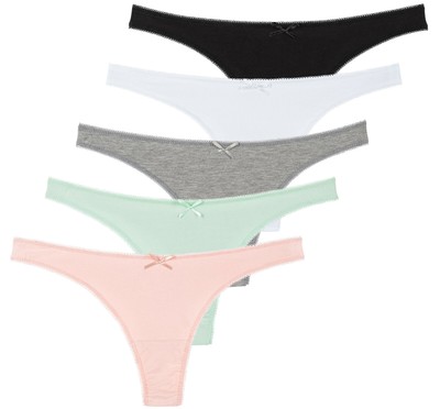 5er Set Yenita  Damen String Tangas Slip Unterwäsche Baumwolle Cotton-Stretch