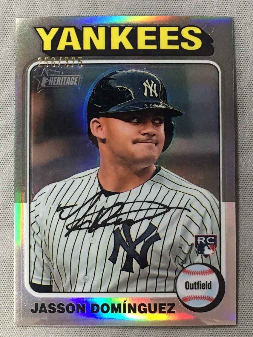 Jasson Dominguez 2024 Topps Heritage Chrome Silver /375 NEW YORK YANKEES