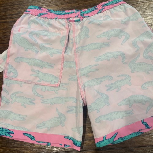 Chubbies Boys Est Sz M/L The Glades Classic Swim Trunk Pink Alligators 6" Inseam - Picture 4 of 12