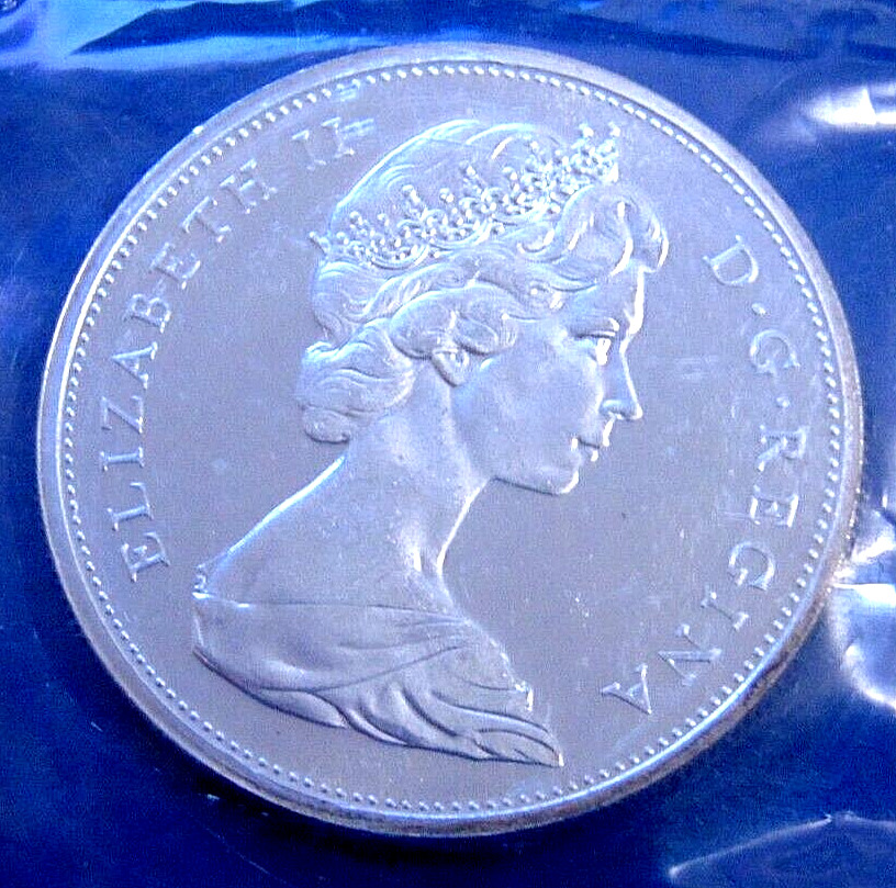CANADA 1965  .800 silver dollar QE II PL UNC BU sealed RCM Royal Canadian MINT
