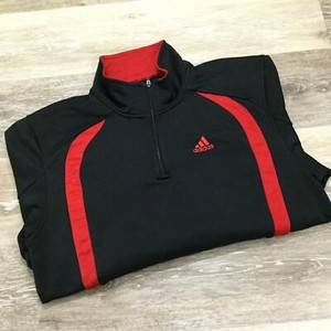 ADIDAS 1/4 Zip Up Mock Neck Black Activewear Track Jacket Men's Size Small | eBay